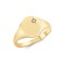 9ct Yellow Gold 0.03cts Diamonds Star-set Oval Signet Ring
