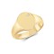 9ct Yellow Gold 0.03cts Diamonds Flush-set Oval Signet Ring