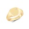 9ct Yellow Gold 0.03cts Diamonds Flush-set Cushion Signet Ring