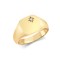 9ct Yellow Gold 0.06cts Diamonds Star-set Cushion Signet Ring