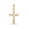 9ct Yellow Gold Diamond Cross