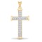 9ct Yellow Gold Diamond Cross