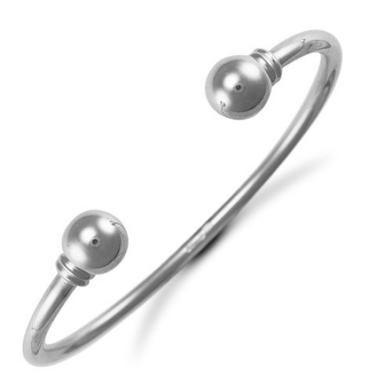 925 Sterling Silver Torque Bangle