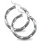 JN Jewellery 925 Silver Candy Twist Hoop Earrings
