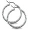 925 Silver Diamond Cut Twist Hoop Earrings