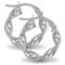 925 Sterling Silver Loose Twist Hoop Earrings
