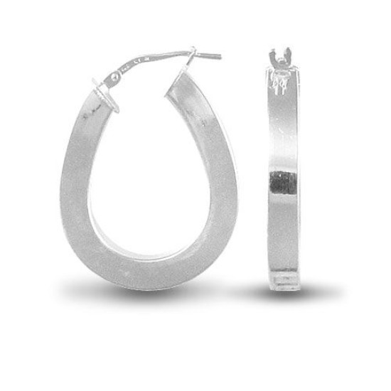925 Sterling Silver Formed Hoop Earrings