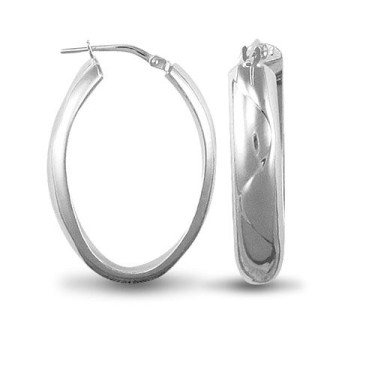 925 Sterling Silver Formed Hoop Earrings