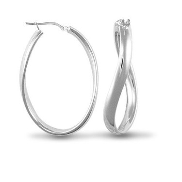 925 Silver Formed Hoop Earrings