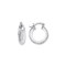 925 Silver Resin Set Hoop Earrimgs