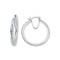 925 Silver Resin Set Hoop Earrimgs