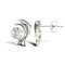 925 Sterling Silver CZ Dolphin Stud Earrings