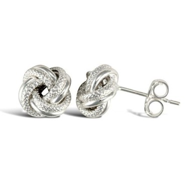 JN Jewellery 925 Silver Wool Knot Stud