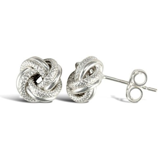 JN Jewellery 925 Silver Wool Knot Stud