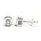 JN Jewellery 925 Silver Rub Over Cubic Zirconia Studs Round