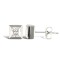 JN Jewellery 925 Silver Rub Over Cubic Zirconia Studs Square
