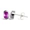 925 Sterling Silver Amethyst Oval Stud Earrings