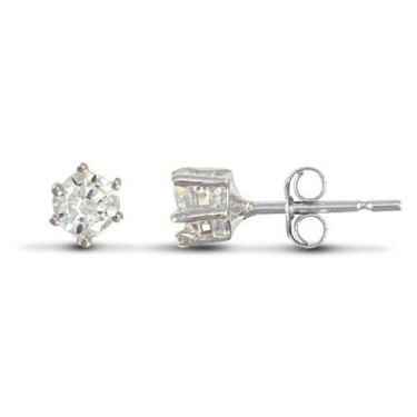 925 Silver 3mm Cubic Zirconia Studs