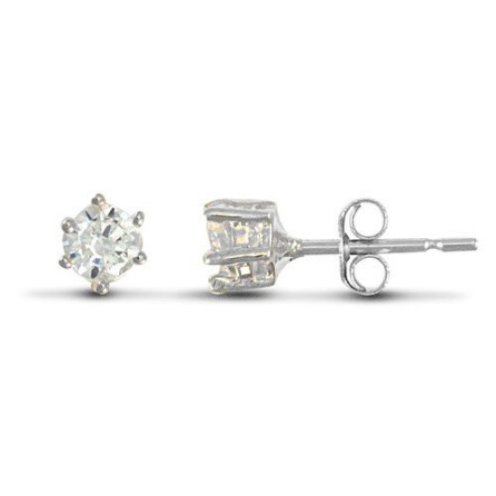 925 Silver 3mm Cubic Zirconia Studs