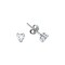 925 Silver Heart Shape Cubic Zirconia Studs