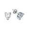 925 Siver 8mm Heart Shape CZ Studs