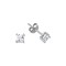 925 Silver 4mm CZ Set Studs Square