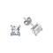 925 Silver 6mm CZ Set Studs Square