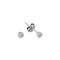 925 Silver 4mm CZ Set Rub Over Stud Earrings