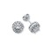 925 Silver CZ Set Round Cluster Stud earrings