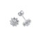 925 Silver CZ Set 10x1 Cluster Stud Earrings