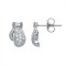 925 Silver CZ Set Boxing Glove Stud Earrings