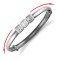 925 Sterling Silver Sliding 4mm Abc Baby / Childrens Bangle.