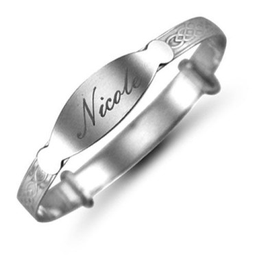 JN Jewellery 925 Silver Celtic Baby Expander ID Bangle