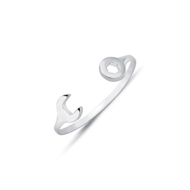 925 Sterling Silver Solid Spanner Baby / Childrens Bangle