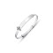 925 Sterling Silver CZ Set Cross Diamond Cut Expanding Baby / Childrens Bangle