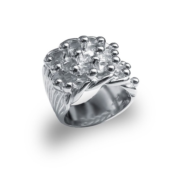 925 Silver Four Row Keeper Ring