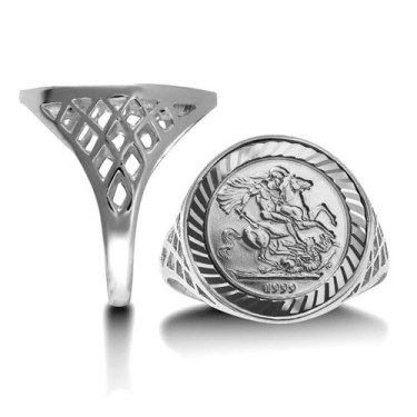 925 Silver Tenth St George Ring
