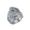 925 Silver CZ Set Saddle Ring