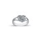 925 Silver CZ Set heart Signet Ring