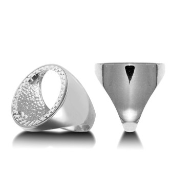 925 Silver Full Sovereign Ring