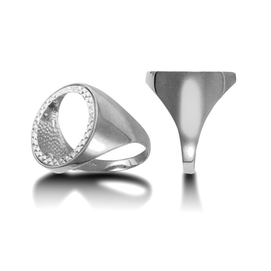 925 Silver Half Sovereign Ring