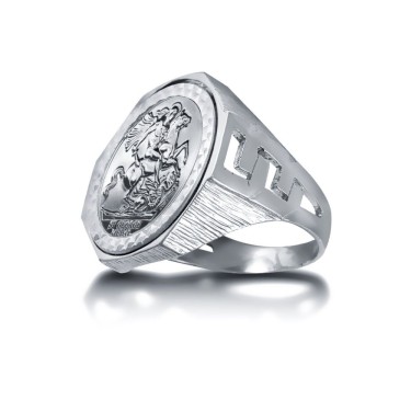 925 Silver Full Sovereign Ring