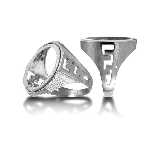 925 Silver Half Sovereign Ring