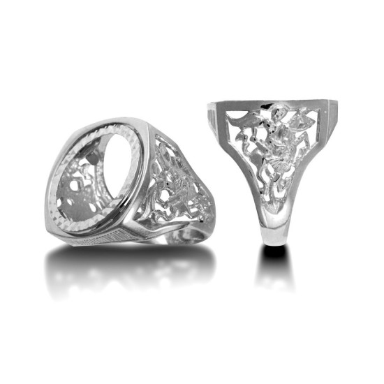 925 Silver Half Sovereign Ring