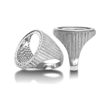 925 Silver Full Sovereign Ring