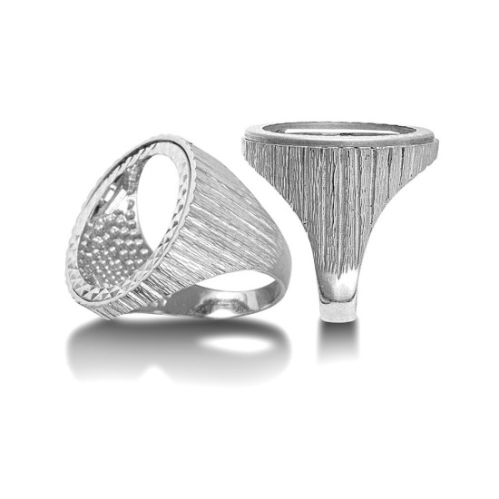 925 Silver Full Sovereign Ring