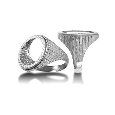 925 Silver Half Sovereign Ring