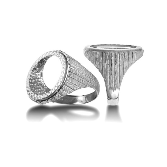 925 Silver Half Sovereign Ring