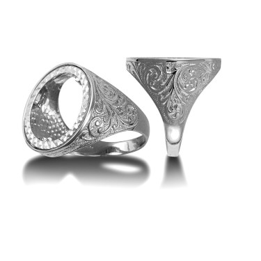 925 Silver Full Sovereign Ring