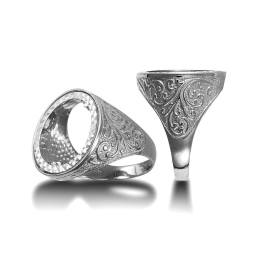 925 Silver Half Sovereign Ring